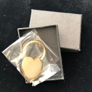 Brand new brass heart keychain